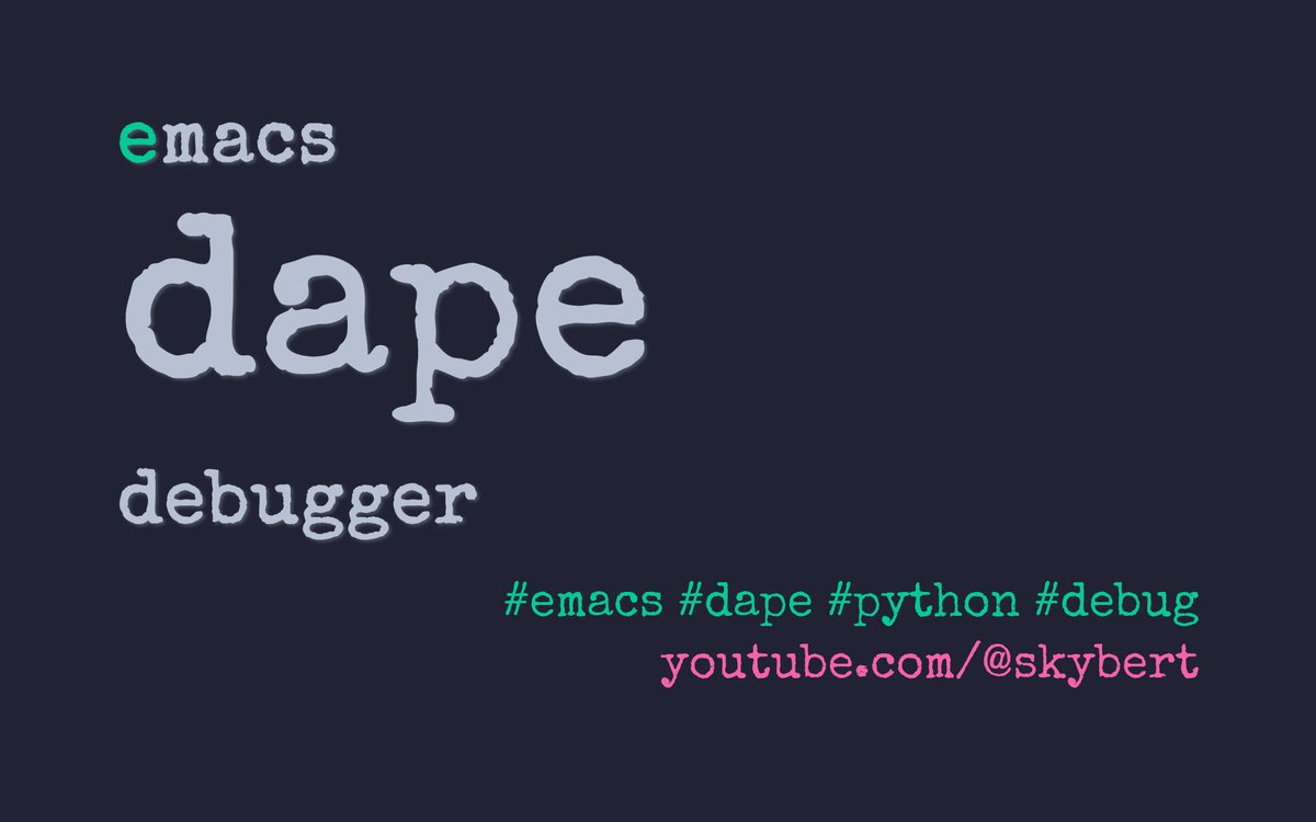 Debug multi threaded Python apps with Emacs, eglot and dape.

youtube.com/watch?v=YKkyfz…

#emacs #python #debugging