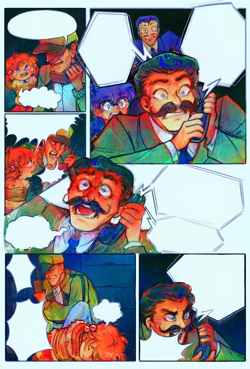 Teallicht's tweet photo. Here are my pages! Everyone did amazing work and this is definitely worth checking out even if you have no interest in Detective Conan. It's so fun to see all these different art styles together like this! https://t.co/8OTJ9iL7wQ