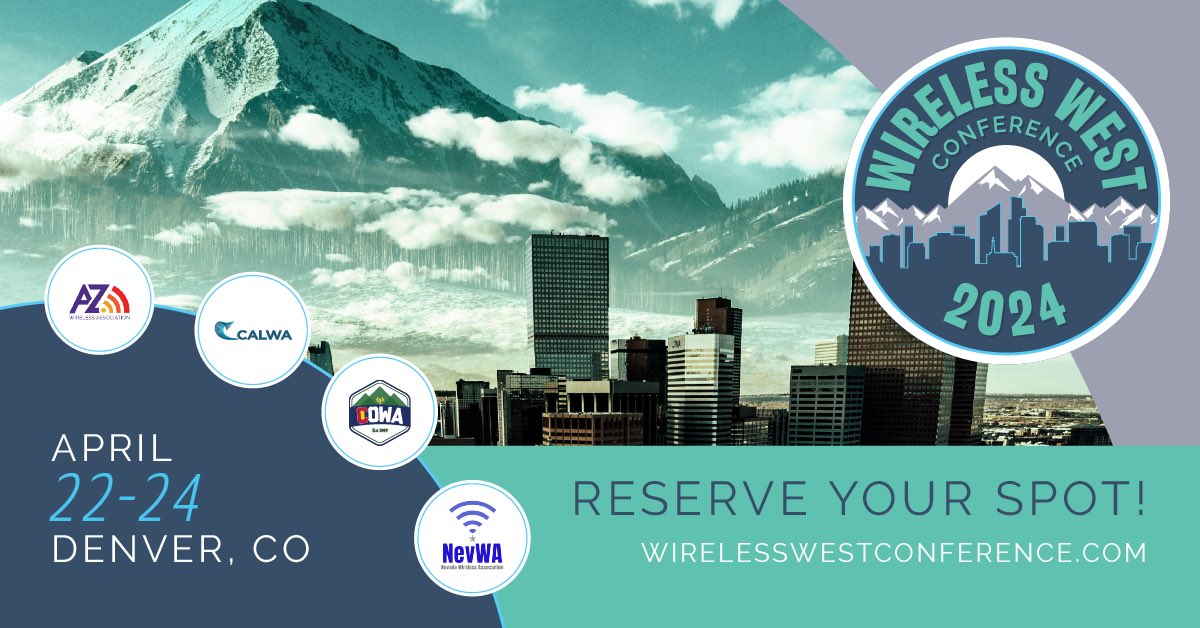 wireless_west's tweet photo. Wireless West is coming to Denver, CO!  Please visit https://t.co/6MbIbxc1H7 to review sponsor &amp; exhibitor opportunities, as well as secure your conference pass, hotel package or golf player spot(s) today! #wirelesswest #wwc #wirelesswestconference #wwc2024 #denverconference https://t.co/C5aVk35oLm