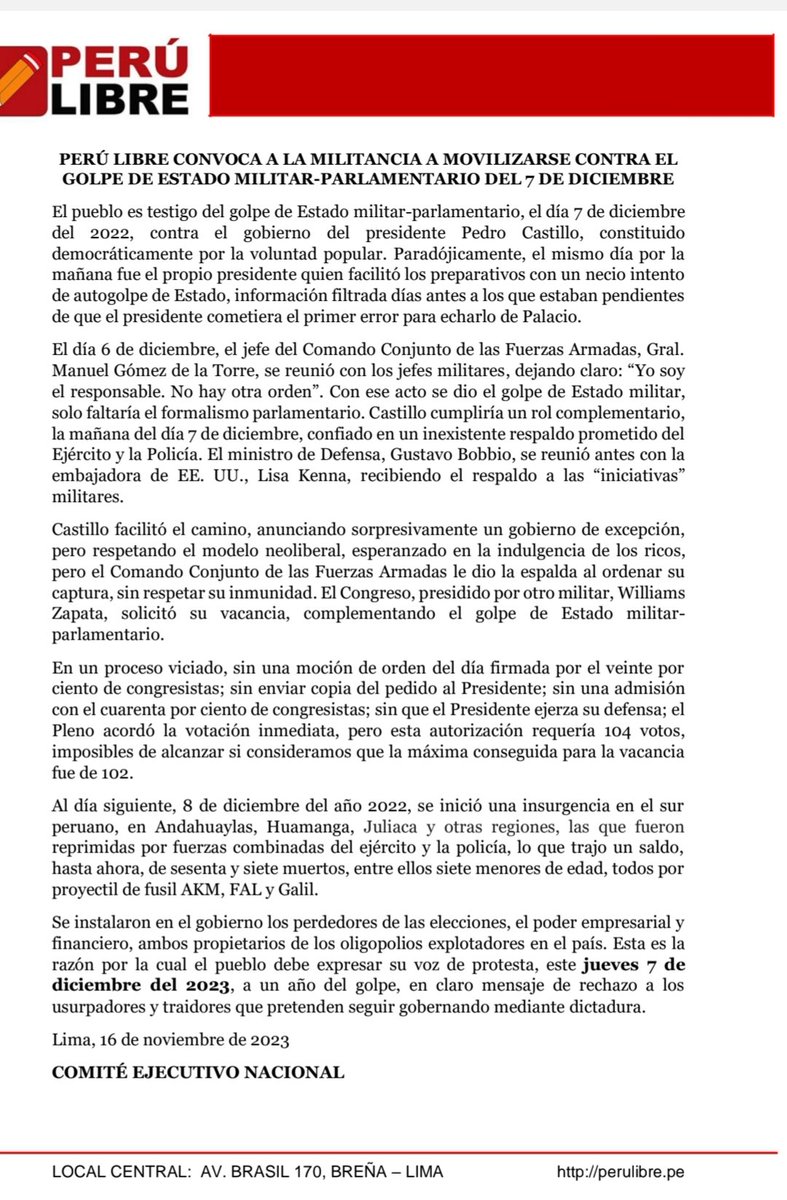 PERU_LIBRE1's tweet photo. https://t.co/4BWmI2LpSF