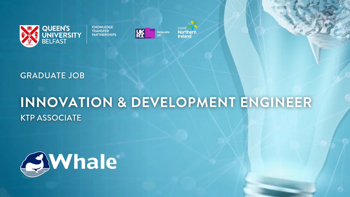 KTP at Queen's (@qubktp) on Twitter photo Ready to fast track your career? 🚀
Whale, part of Navico Group are seeking a Mechanical Engineer for an exciting #KTP project with <a href="/QUBelfast/">Queen's University Belfast 🎓</a>
💰 £25k-£33k (+£9,535 training & development budget)
📍 Bangor, Co. Down
⌛ Closes Fri 8 Dec
More info 👉 bit.ly/3QzAgd3 Ready to fast track your career? 🚀
Whale, part of Navico Group are seeking a Mechanical Engineer for an exciting #KTP project with <a href="/QUBelfast/">Queen's University Belfast 🎓</a>
💰 £25k-£33k (+£9,535 training & development budget)
📍 Bangor, Co. Down
⌛ Closes Fri 8 Dec
More info 👉 bit.ly/3QzAgd3
