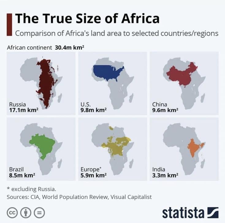 Global_Folder's tweet photo. The True size of Africa https://t.co/1WEaT2euF9
