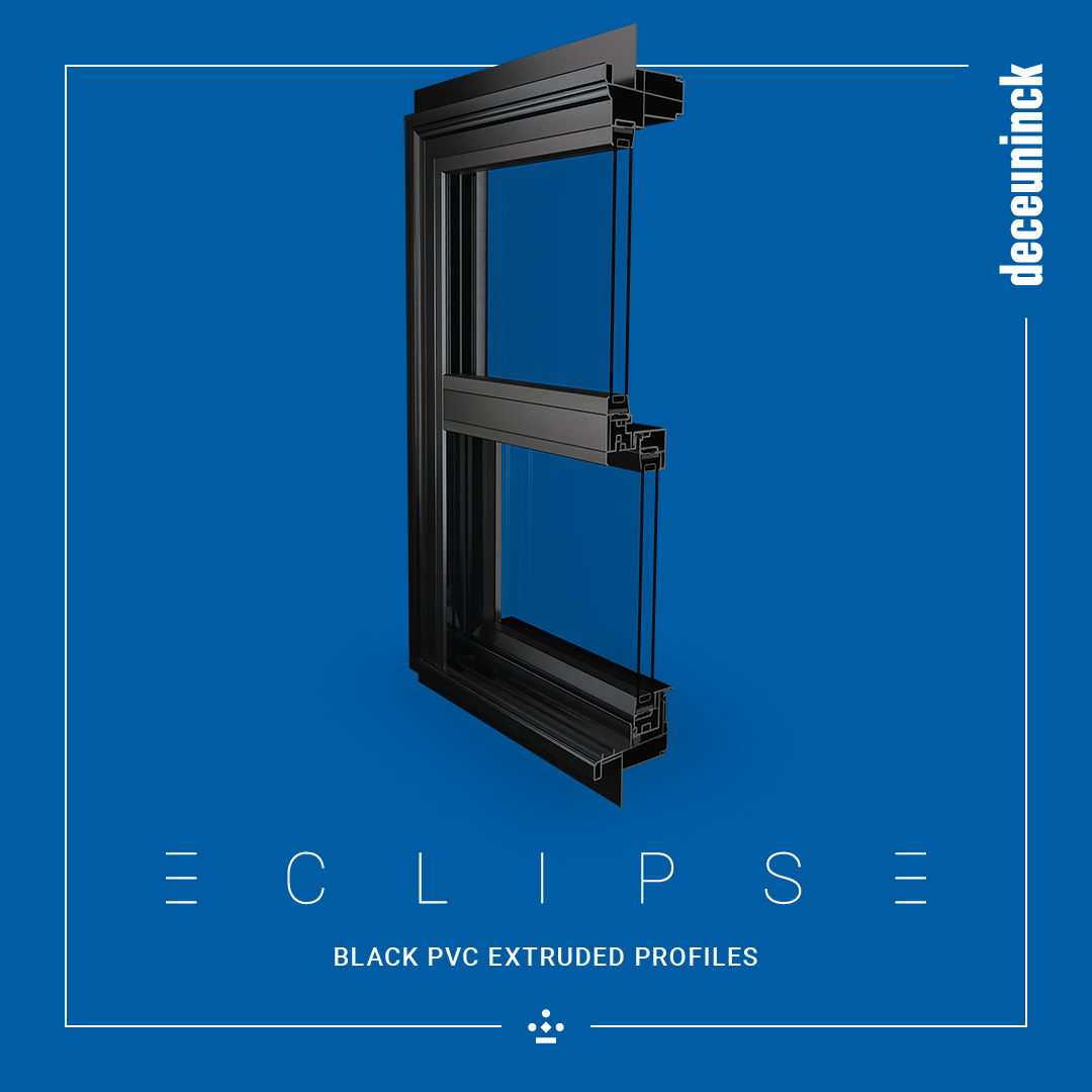 DeceuninckNA's tweet photo. ECLIPSE was driven by market demand for black PVC window and door profiles to bring customers the highly sought-after bold, modern look. Initially unveiled at #GlassBuild last week, ECLIPSE will be available to customers in 2024. #SystemSpotlight #pvcwindow https://t.co/Tly8musORK