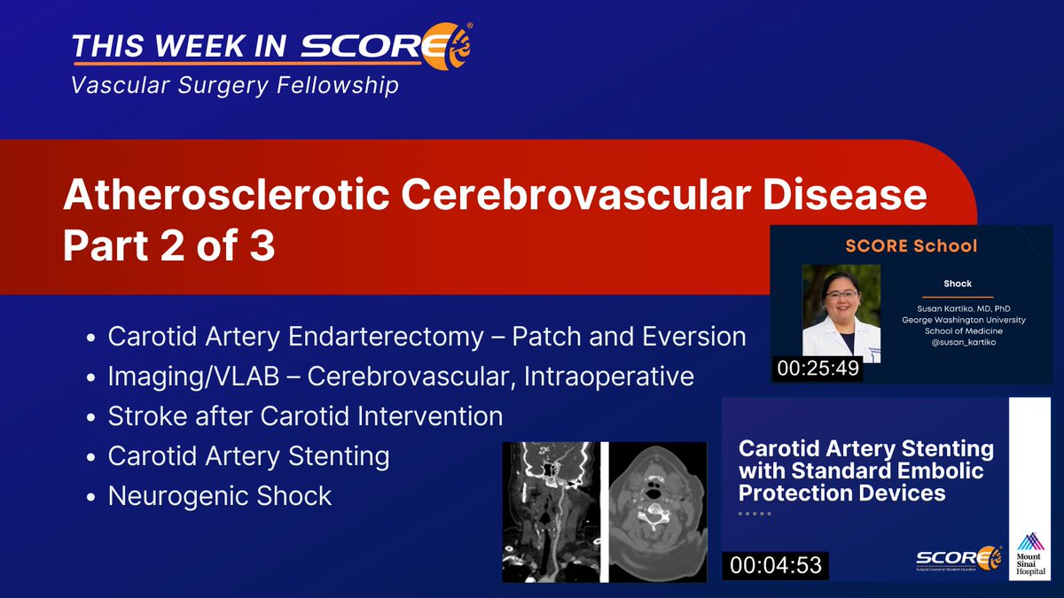 SCORE | Vascular Surgery tweet media