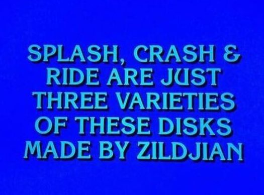 ZildjianCompany's tweet photo. shoutout Rachel Dratch for getting this right during celebrity @Jeopardy last night! https://t.co/mb9qSmhf5R