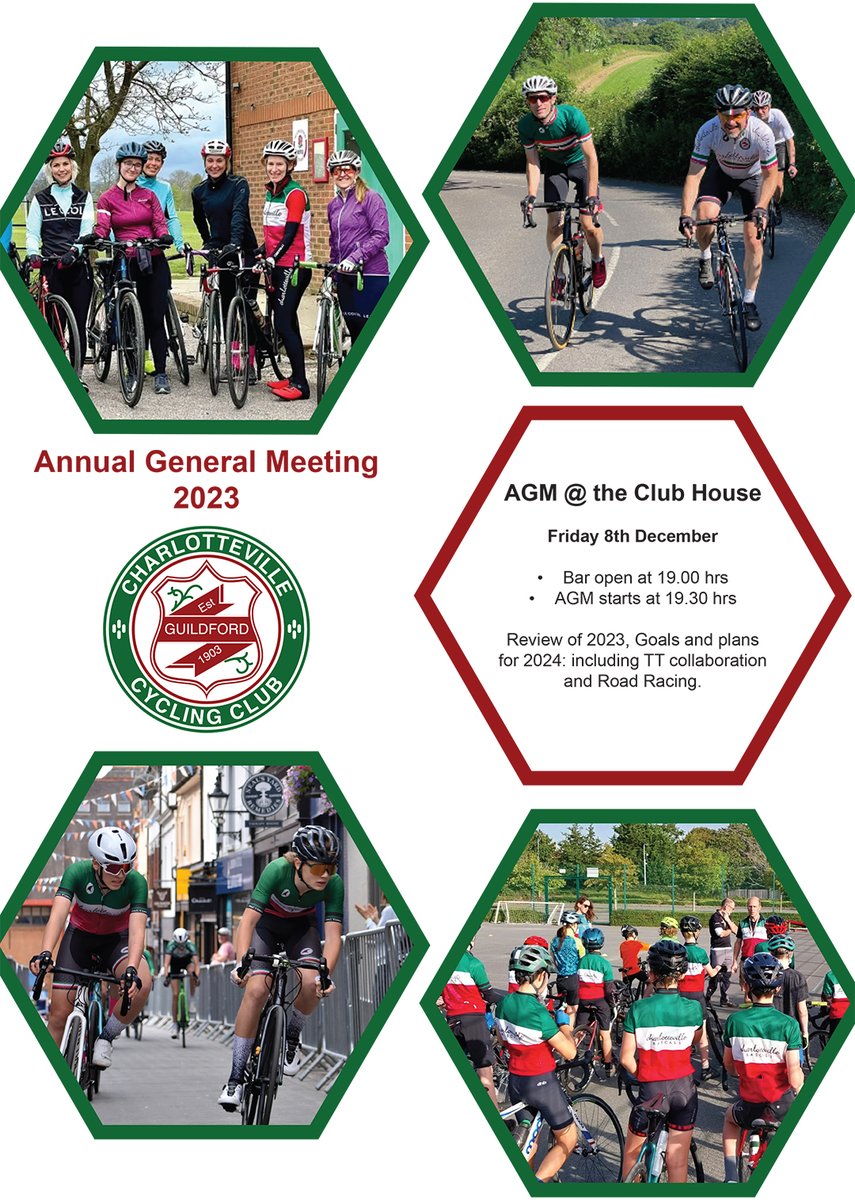 Annual General Meeting Its time for the yearly review, hear what the committee have planned in 2024, a chance for members to have their say on what the club is doing. Friday 8th December Please do advise one of the committee if you are attending and/or respond via Spond.