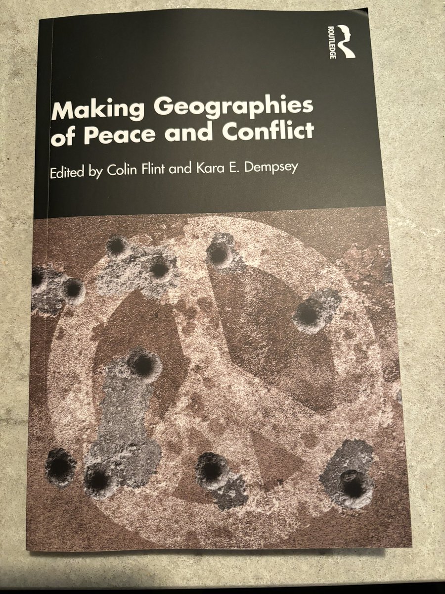 This amazing book is out & I am happy to have contributed a chapter on Spatializing Peace and PeaceBuilding! Thanks to great editors Colin Flint & Kara Dempsey #peace #importanttopictoday