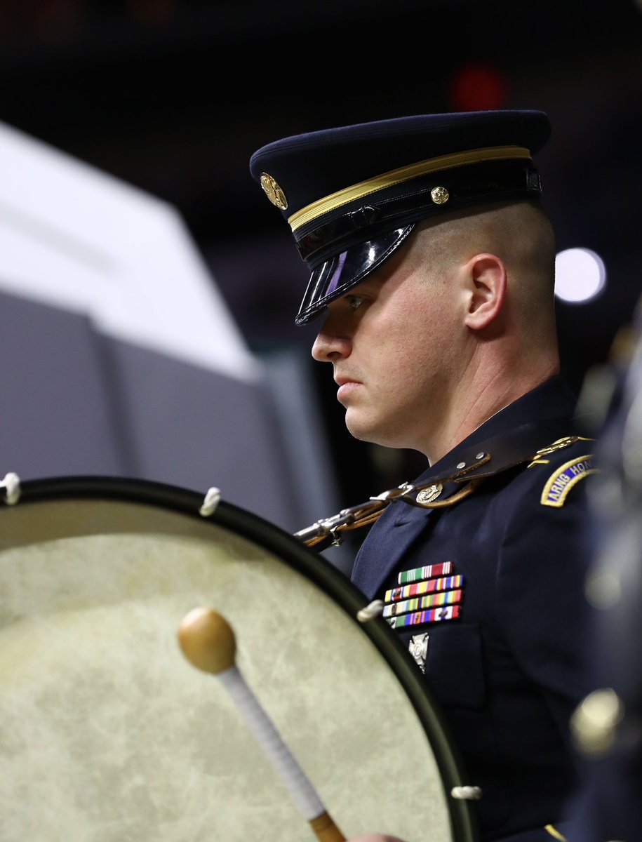 34thArmyBand's tweet photo. The Patriots honored Veterans at the Iowa Wolves Hoops for Troops game by performing the National Anthem last Saturday. They were accompanied by a Color Guard of all 34th Army Band members.🇺🇸🏀
@IowaNatGuard
#armyband #iowanationalguard #hoopsfortroops #IowaWolves #VeteransDay https://t.co/p7O7e8hSvL