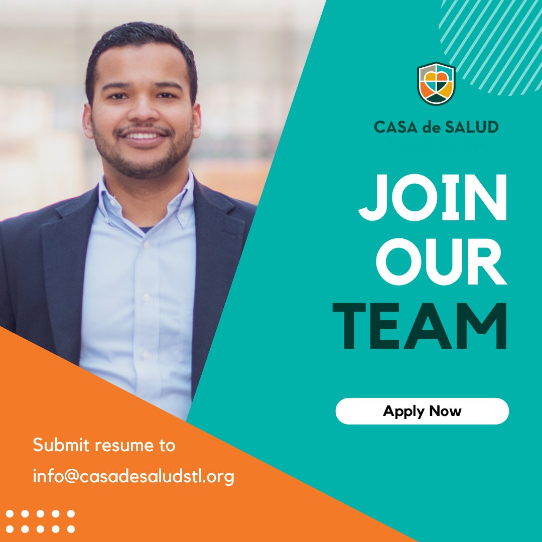 🏩 Join us in making a difference! Casa de Salud is hiring for administrative, clinical, and case management positions. Find your fit at casadesaludstl.org/jobs. #JobOpportunity #HiringNow