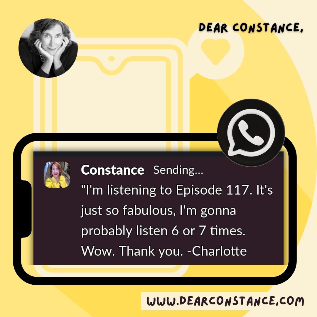 DearConstance22's tweet image. "I'm listening to Episode 117.  It's just so fabulous, I'm gonna probably listen 6 or 7 times." - Charlotte

Love Messages! Thank you!!!! 

#dearconstance #ilovemessages #shortformpodcast