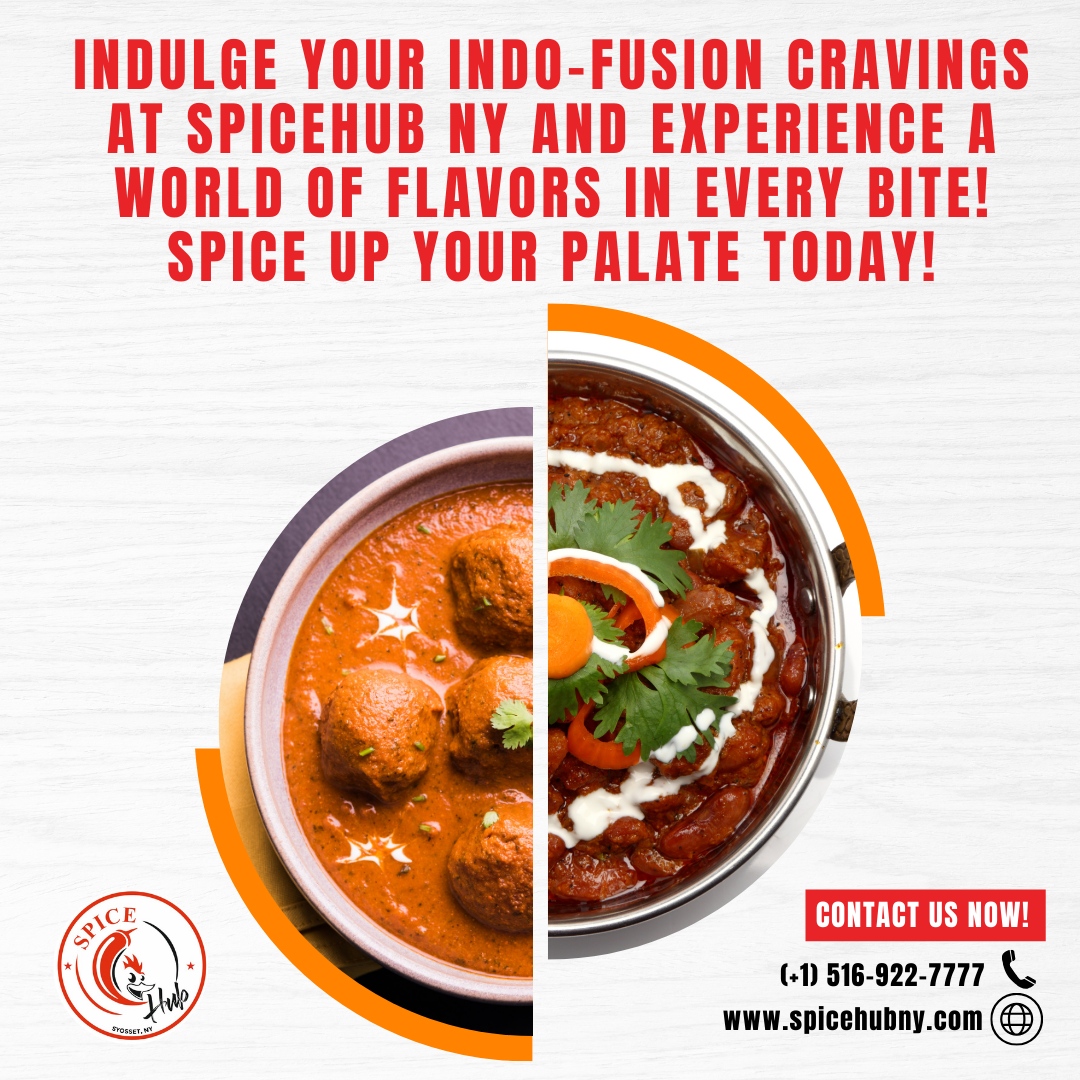 Craving a flavorful adventure? Indulge your Indo-fusion cravings at SpiceHub NY, where every bite takes you on a global culinary journey.🌶️

#spicehubindofusiongrill #IndoFusionGrill #IndianFoodLovers #IndianGrill #FusionFood #IndianCuisine #IndianFoodie #IndianFlavors