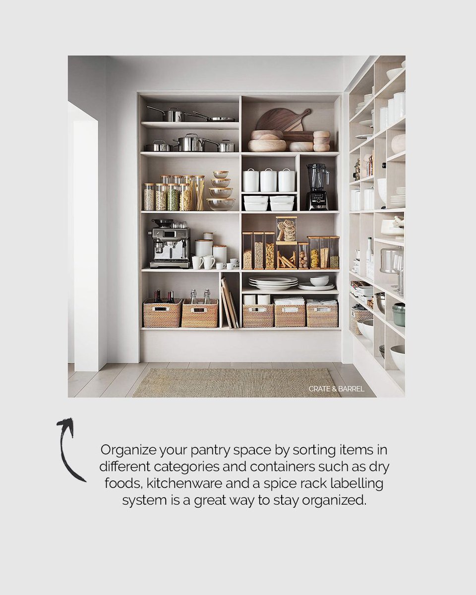 Arista_Homes's tweet photo. From clever storage solutions to space-saving techniques, experience the joy of decluttered living spaces and organized kitchen pantry’s. Check out a list of insightful tips and tricks for keeping your spaces organized and clean! #ARISTAHomes #HomeOrganizationTips https://t.co/LASCHwRgjX