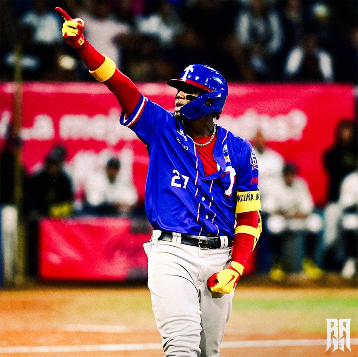 Ronald Acuña Jr. es expulsado en la LVBP durante el Tiburones vs. Tigres