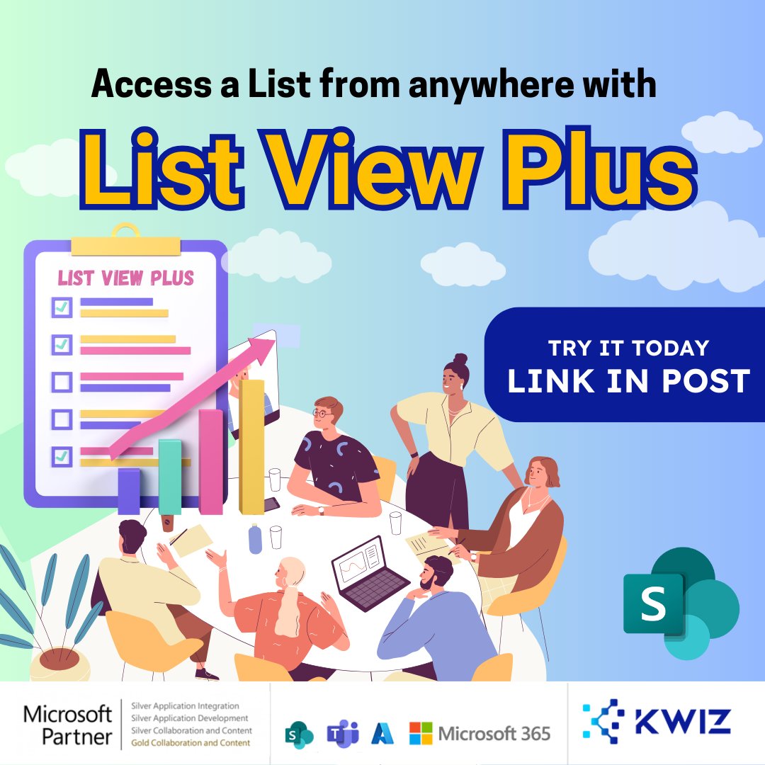 👥 List View Plus is also accessible through Microsoft Teams to embed any list across your team’s workspaces.

Learn more about List View Plus: 👉 hubs.la/Q0299D690

#SharePoint #Microsoft #SharePointWebpart #Webpart #SharePointList #SharePointPage #SharePOintOnline
