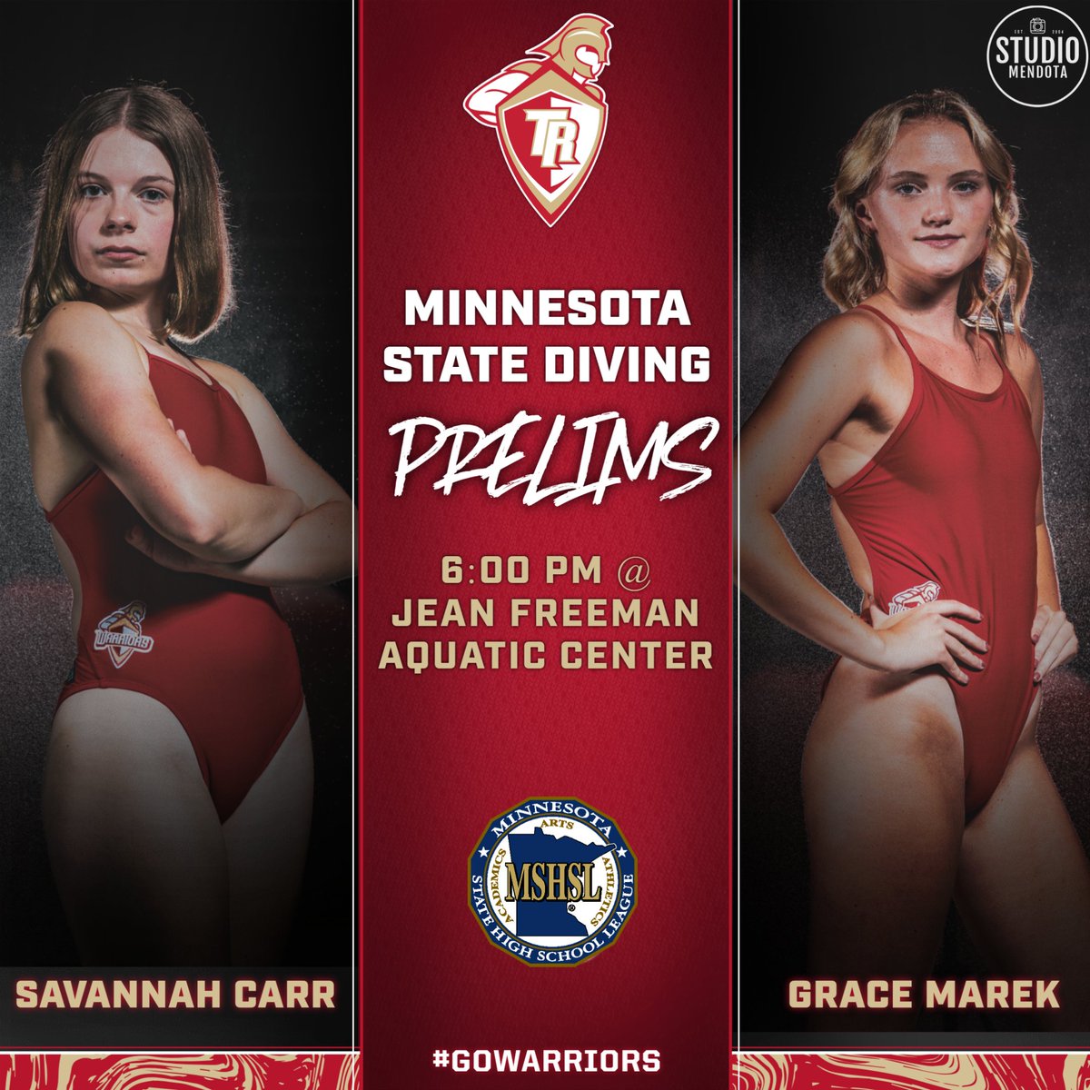 🏊‍♀️ Good luck to Grace Marek &amp; Savannah Carr at tonight's State Diving Prelims‼️