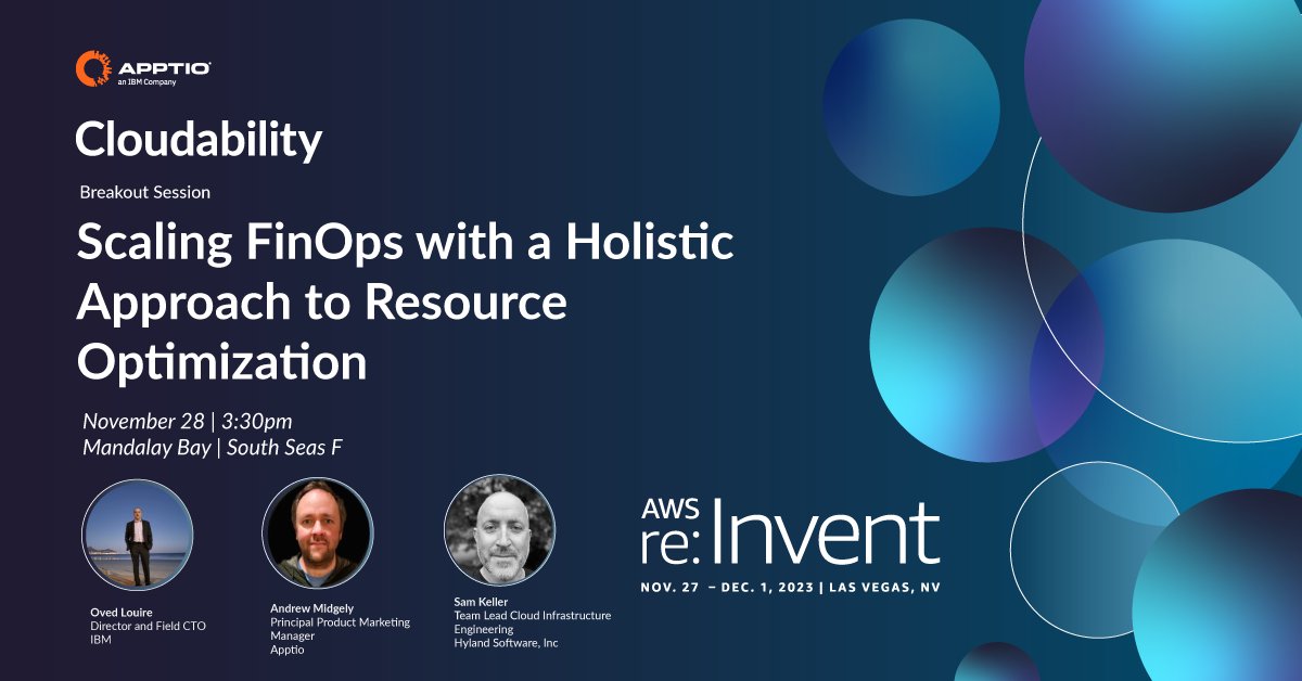 Apptio, an IBM Company (@apptio) on Twitter photo Are you attending <a href="/AWS/">Amazon Web Services</a> re:Invent? Come meet the Apptio Cloudability team at booth #1174! Get exclusive swag for free when you schedule a meeting in the link below. ⬇️ #reInvent #FinOps #AWSreInvent #AWS_Partner bit.ly/40vaviG Are you attending <a href="/AWS/">Amazon Web Services</a> re:Invent? Come meet the Apptio Cloudability team at booth #1174! Get exclusive swag for free when you schedule a meeting in the link below. ⬇️ #reInvent #FinOps #AWSreInvent #AWS_Partner bit.ly/40vaviG
