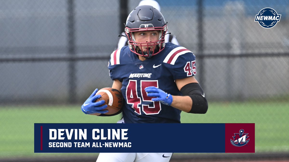 MaritimeFB's tweet photo. 2nd Team All-NEWMAC

Devin Cline, JR. RB #45
Nate Casaburi, SO. WR #10
Kevin Walter, JR. OL #67
Dru Stephens, GR. DB #21

#WARFACE 🏴‍☠️ https://t.co/XZ8QO6aHj6