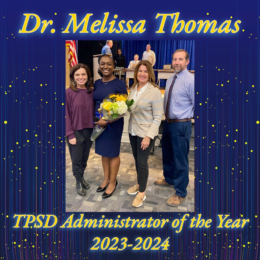 Congratulations, Dr. Thomas! You pour your heart and soul into THS everyday! We're happy for you, proud of your accomplishments, and grateful to have your leadership. #GoWave #TPSD