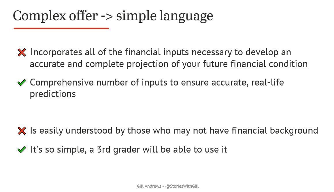 Are you trying to impress your prospects with smart words and complicated sentences? Actually, the more complex your offer is, the simpler your langue needs to be for them to buy &gt;&gt; bit.ly/3i3T0BP  #saas #website #smallbiz