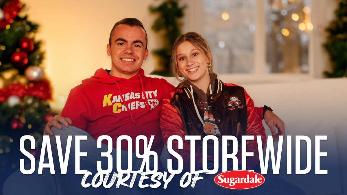 The holiday season is now upon us and <a href="/SugardaleFoods/">Sugardale Foods</a> has a gift to share. 

Courtesy of Sugardale, there will be 30% off purchases in the Pro Football Hall of Fame Store between now and Sunday.  

*some exclusions may apply  

Promo Code: SUGARDALE  

Shop Here ➡️