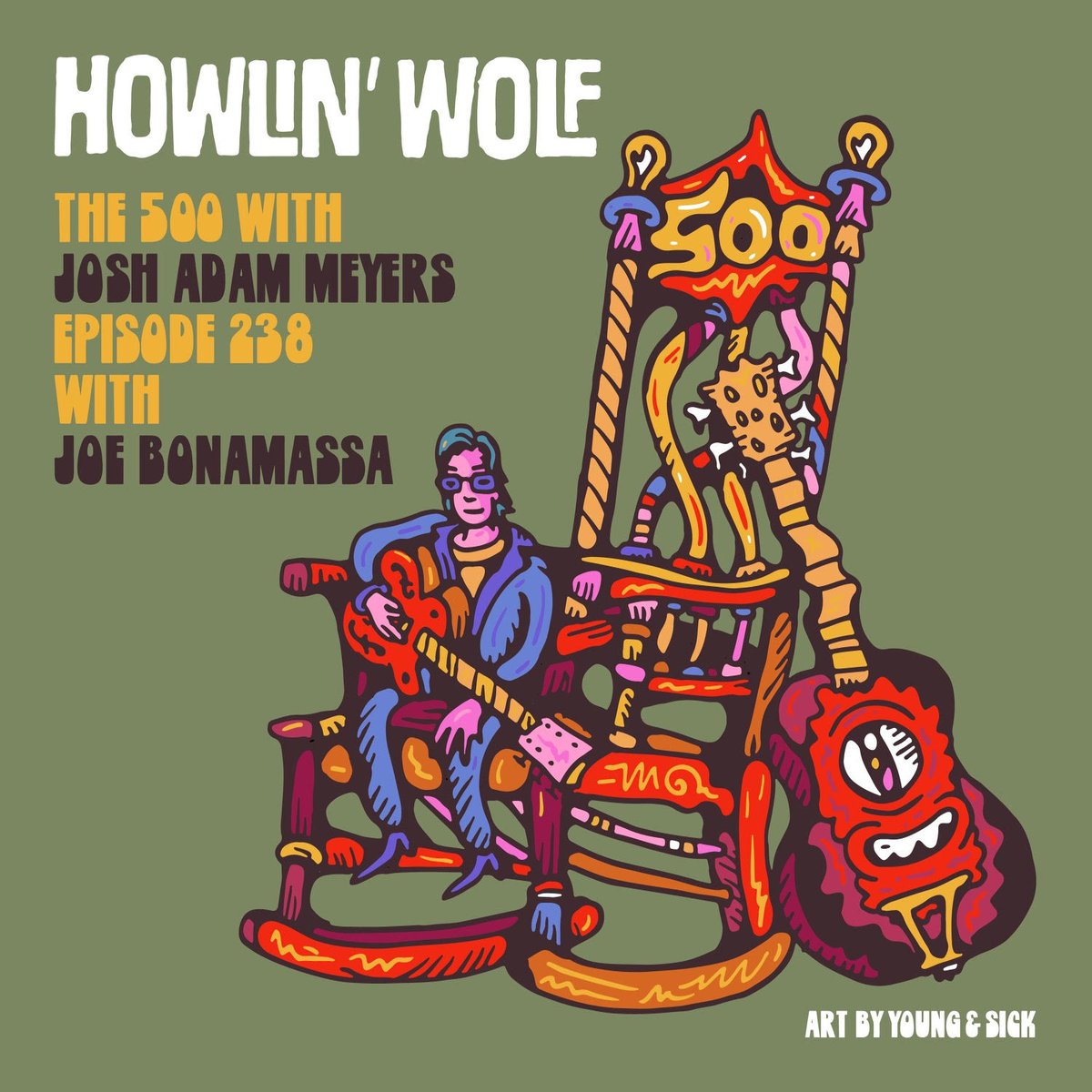 Make sure to check out #the500 this week! Joe Bonamassa breaks down Howlin' Wolf's self titled album. Art by @youngandsick :)