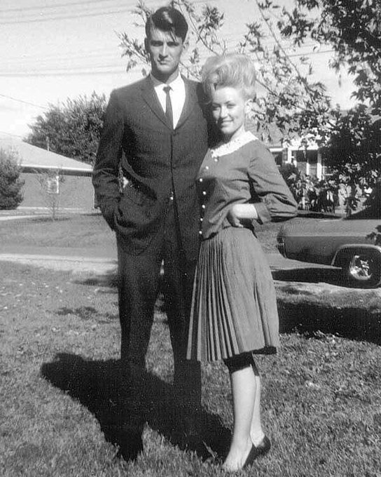 Dolly Parton next to her husband Carl Dean, around 1960s.