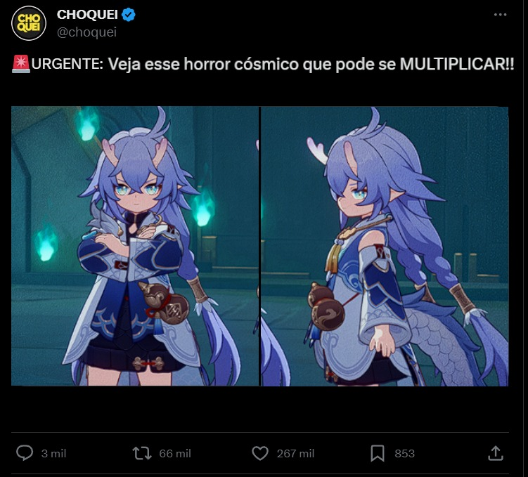Honkai Star Rail fazendo referência a #choquei xD