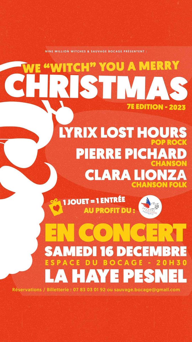LyrixLostHours's tweet photo. Guys, si vous voulez offrir un jouet et profiter d’un concert chaleureux et convivial, c’est ici que ça se passe 😉👉🏻 https://t.co/cS8QJqElbr
.
.
#concert #concertcaritatif #noel 
#christmas #charity #normandie #normandy #lyrix #lyrixlosthours #saintlo #musique @SecoursPop https://t.co/NjOypMWYMc