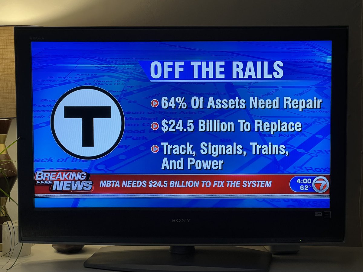 The MBTA needs $24.5 billion to achieve a state of good repair. We already knew this capital needs assessment was underway, but it wasn’t finalized and made public until today. This is one of the big reasons why I voted “No” on the $1.1 billion tax cut package earlier this year.