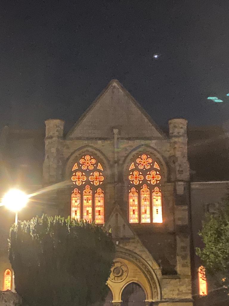 Jupiter above the local church.