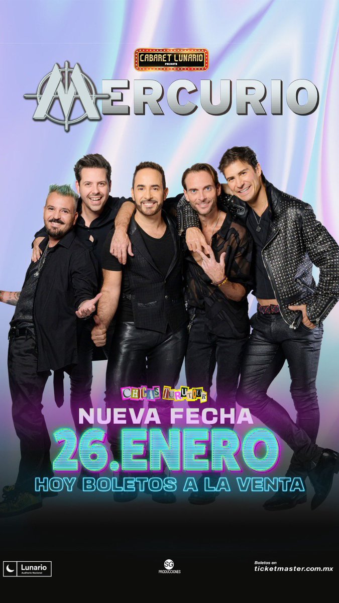 Para empezar bien el año, nos vemos el 26 de enero en el <a href="/LunarioMx/">Lunario</a> con el #ChicasTuruTour 🕺🏻

¡Boletos ya a la venta por <a href="/Ticketmaster_Me/">Ticketmaster México</a> , busca el enlace en nuestro LinkTree!