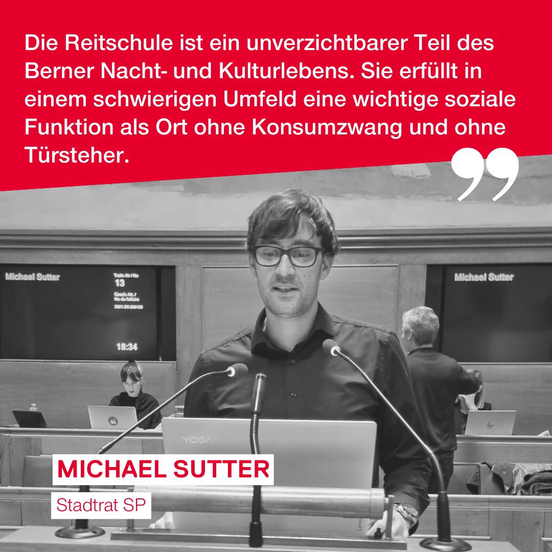 In verschiedenen Vorstössen fordert die SVP u.a die Schliessung der Reitschule und die Kündigung des Leitstungsvertrags. Das lehnt die SP/JUSO-Fraktion klar ab.