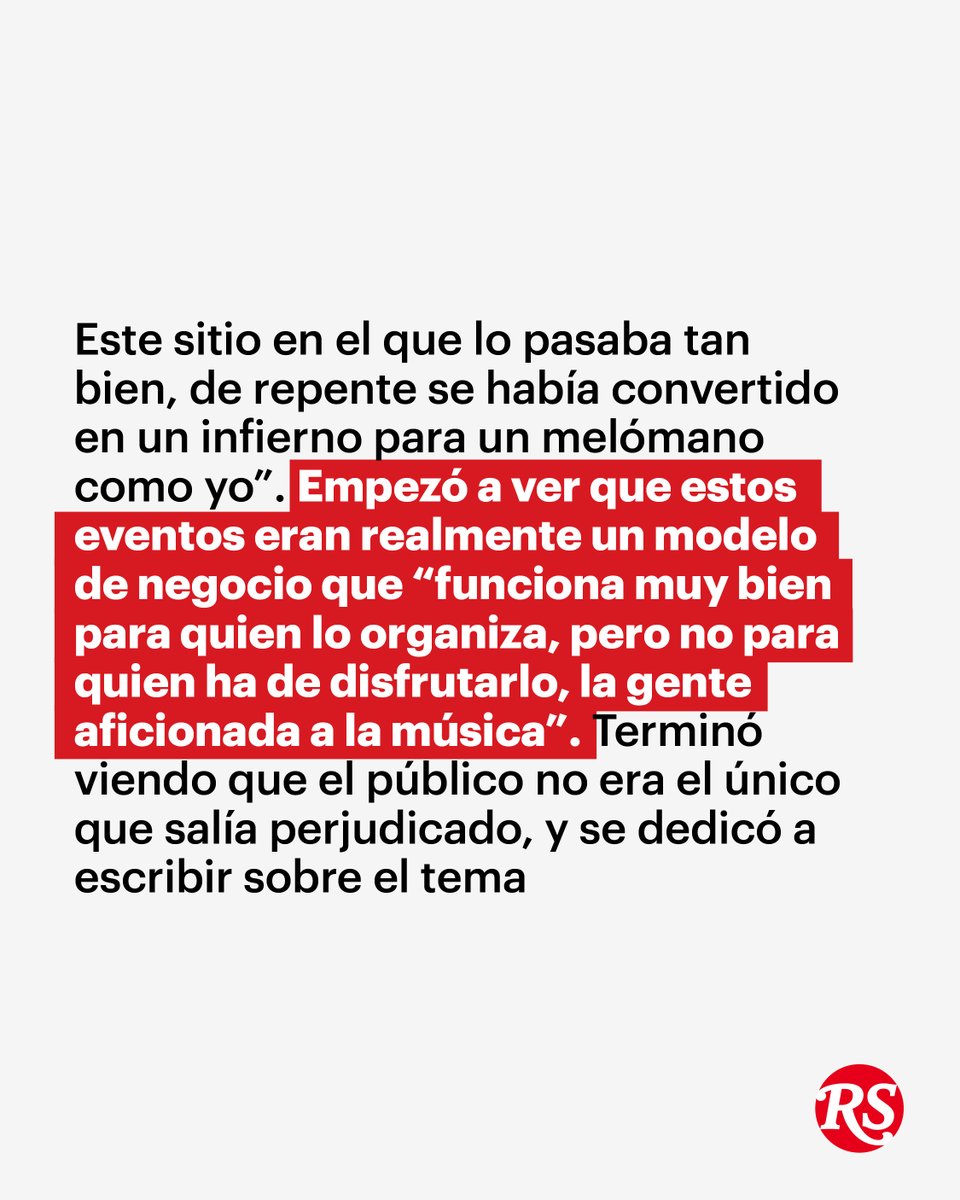 RollingStoneMX's tweet photo. “El agujero negro de la música”, eso parecen ser los grandes festivales ante los ojos del periodista español Nando Cruz, quien durante décadas ha asistido a estos eventos, para luego reflexionar y escribir sobre ellos.

🔗 Sigue el artículo completo: https://t.co/vR5CuXLTH3 https://t.co/KTe1TmnwSM