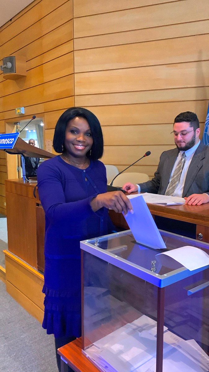 RachelOgoula's tweet image. Beau succès diplomatique du #Gabon 🇬🇦 qui vient d&apos;être élu pour un mandat de 4 ans au Conseil Executif de l&apos;UNESCO, l&apos;Organe supreme et décisionnel de @UNESCO qui compte 58 Etats Membres des 194 Etats de l&apos;Institution. Merci à tous pour votre soutien.
