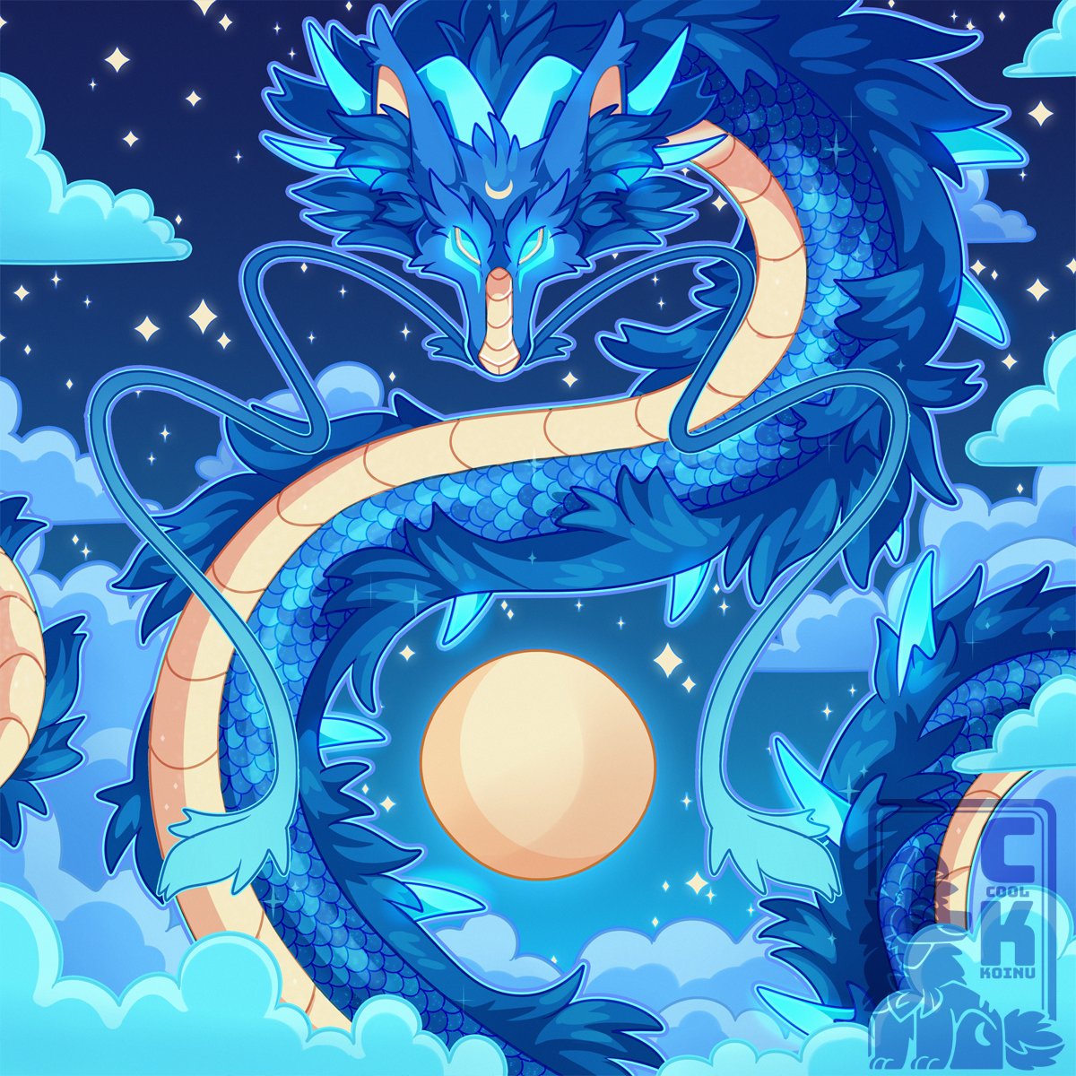 CoolKoinu's tweet photo. 💠Night Serpent💠 
Print &amp; tapestry design for 2024!✨

◽◽◽◽◽◽◽◽◽
 #furry #furryart #Dragon https://t.co/ArehYXBiHV