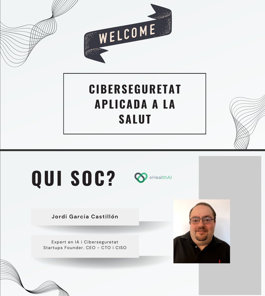 gcjordi's tweet photo. Dimecres vinent em trobareu a la #URV on serè ponent amb una xerrada sobre #Ciberseguretat aplicada a l'àmbit de la salut. #eHealthAI #AI #Blockchain #Cybersecurity @universitatURV https://t.co/DaVlCkpoU5