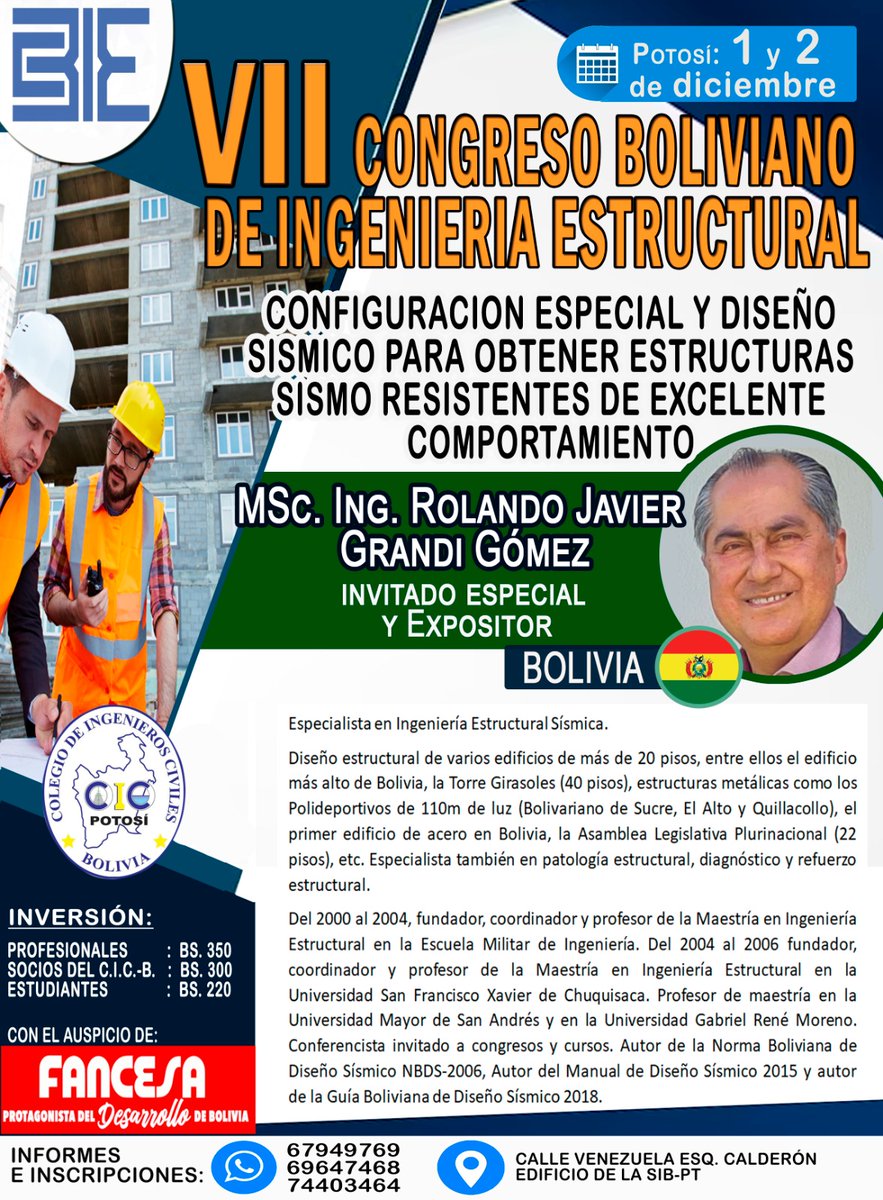 Somos parte del VII Congreso Boliviano de Ingeniería Estructural