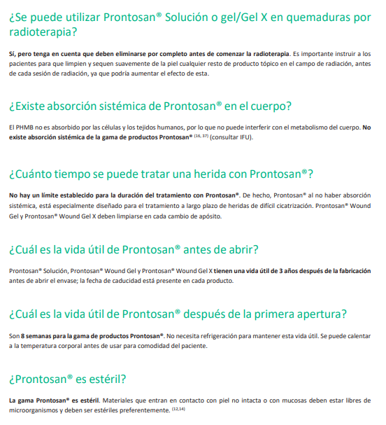Ulcerasnet's tweet photo. Pregunta 18 sobre #Prontosan®
Prontosan y quemaduras por radioterapia
--Absorción sistémica
--Tiempo de uso
--Vida útil
--Esterilidad
Más info y fuentes en https://t.co/IKnjR8kP4H ¡Consúltanos
#prontosan #polihexanidabetaina #PHMB #antimicrobianos #cicatrizacion #heridas https://t.co/WZT96GJ10p