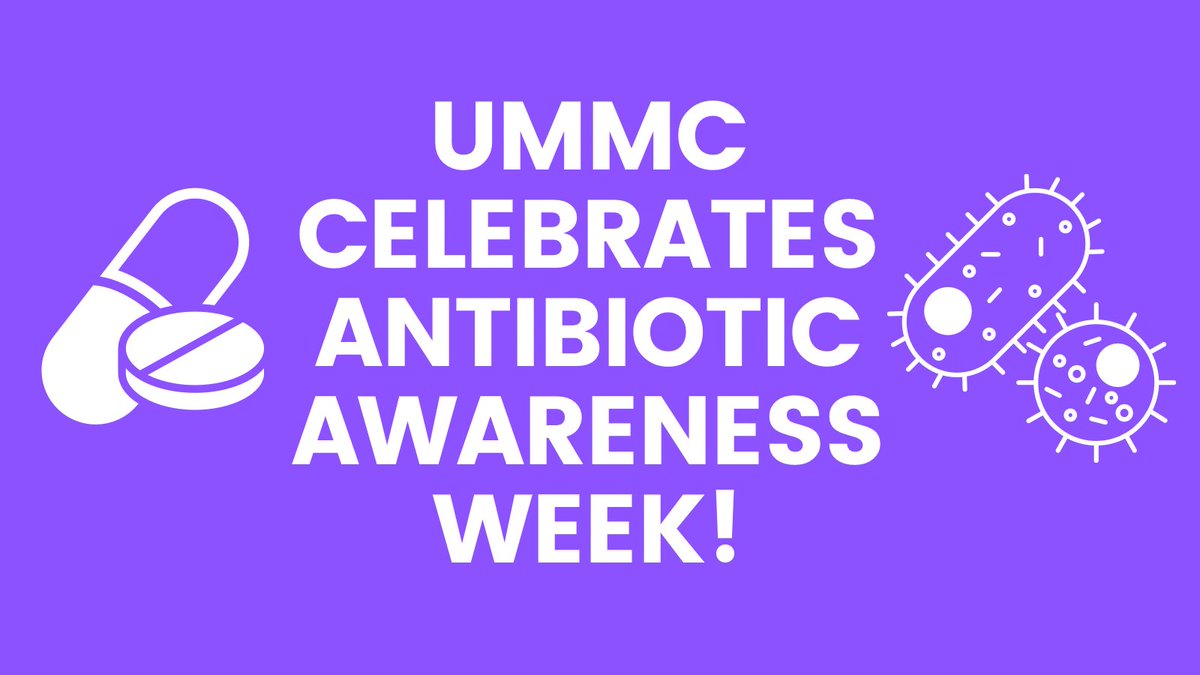 UMMC's Antimicrobial Stewardship Program is going purple for U.S. Antibiotic Awareness Week! We've kicked off our celebrations early with some fun activities around campus 🧵#USAAW23 #AntimicrobialResistance #IDTwitter