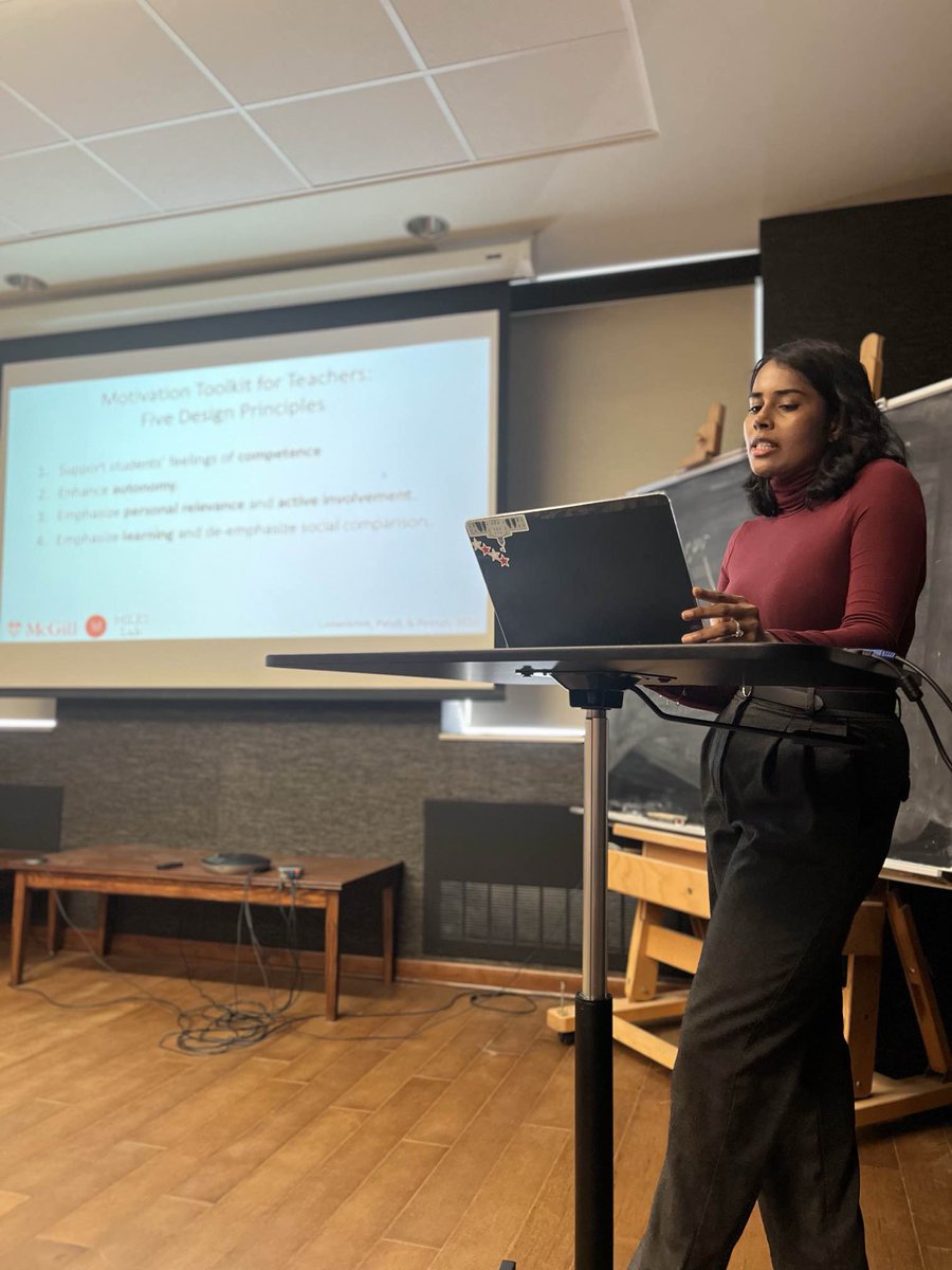MILESLab's tweet photo. Today @sanheetashankar and @learning100525 delivered a TA training on how to support students' #motivation for @mcgillu Faculty of Science. We LOVE sharing research-based principles and strategies for making students', TAs, and instructors jobs easier and happier! @McGillTLS https://t.co/YqHbxLoGjf
