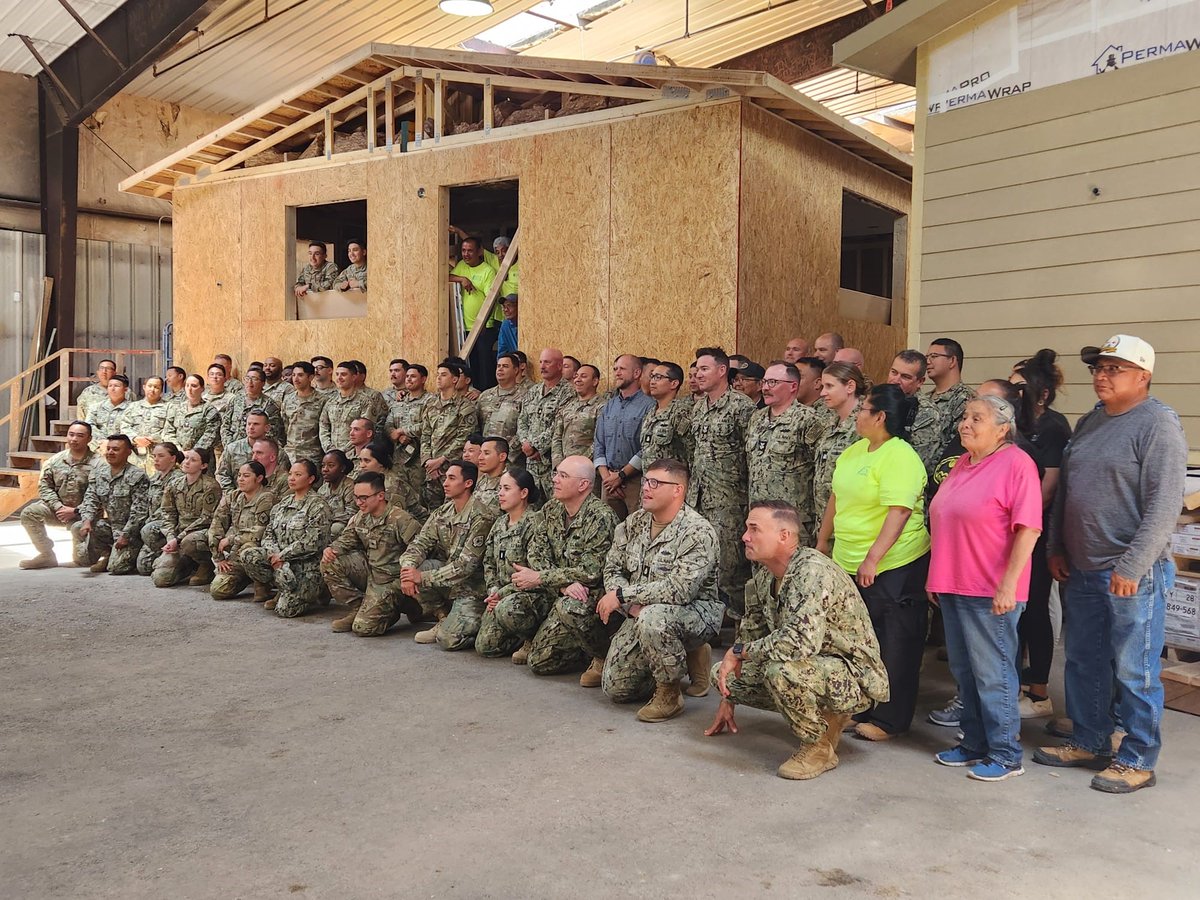 Operation Footprint, with @IndianSouthwest, has constructed 200+ homes for Navajo families. This year Navy Reservists erected a rambler-style residence & soldiers from the Army National Guard assisted in constructing an additional home for later delivery #IRTMission
