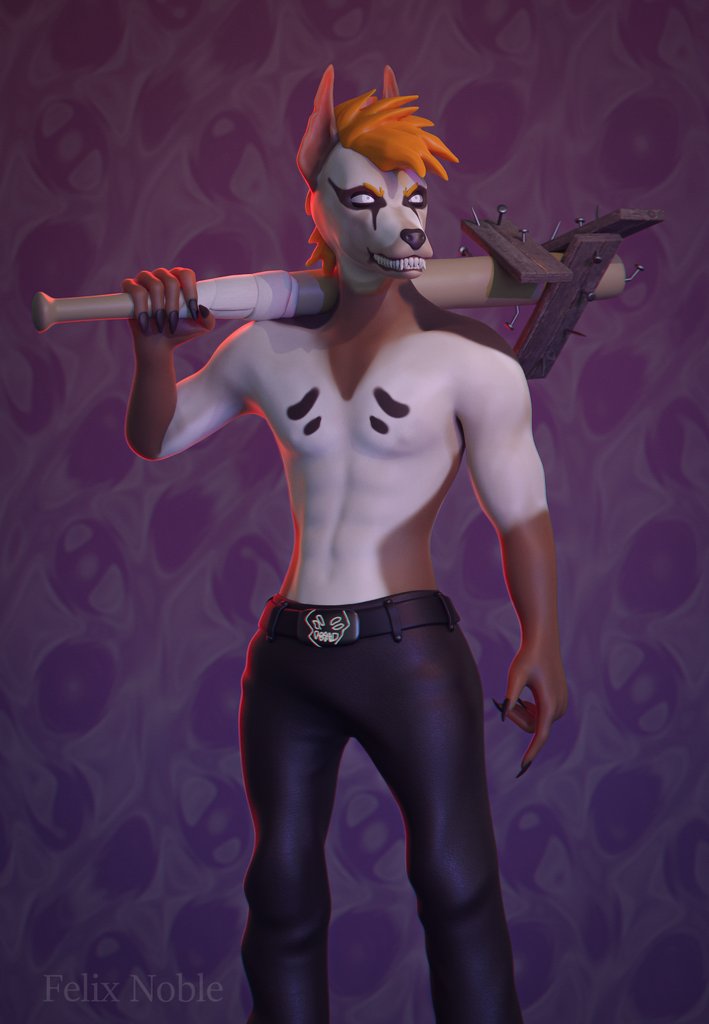 Kris the Bastard - Request for my VK subscriber. I really enjoyed the process of creation) 
#anime #zbrush #blender #art #wolf #furry #character #3D #stylized