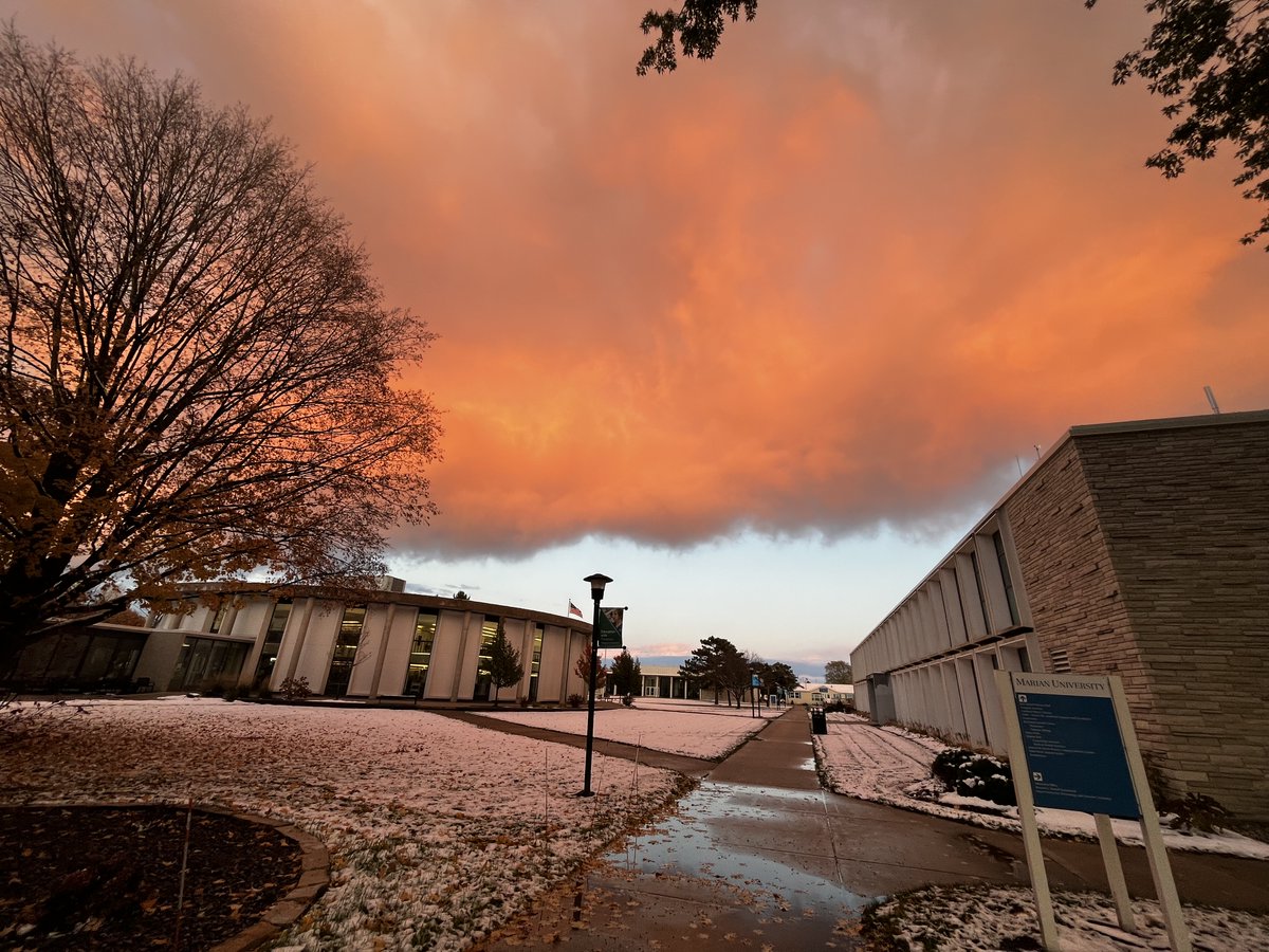 marian_wi's tweet photo. Claire, the Marketing Intern extraordinaire, captured these images of a cotton candy sky at sunset over the campus at @marian_wi. No color enhancement. #WishYouWereHere? Marian University is #TransferFriendly. More info here: https://t.co/8x2jXIuq9G #prettycampus, #photography https://t.co/xxBCmGk41p