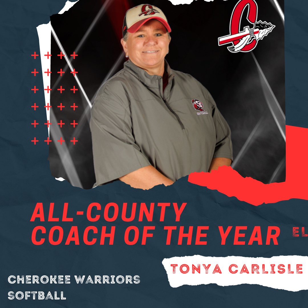 Congratulations Coach Carlisle! All-County Coach of the Year