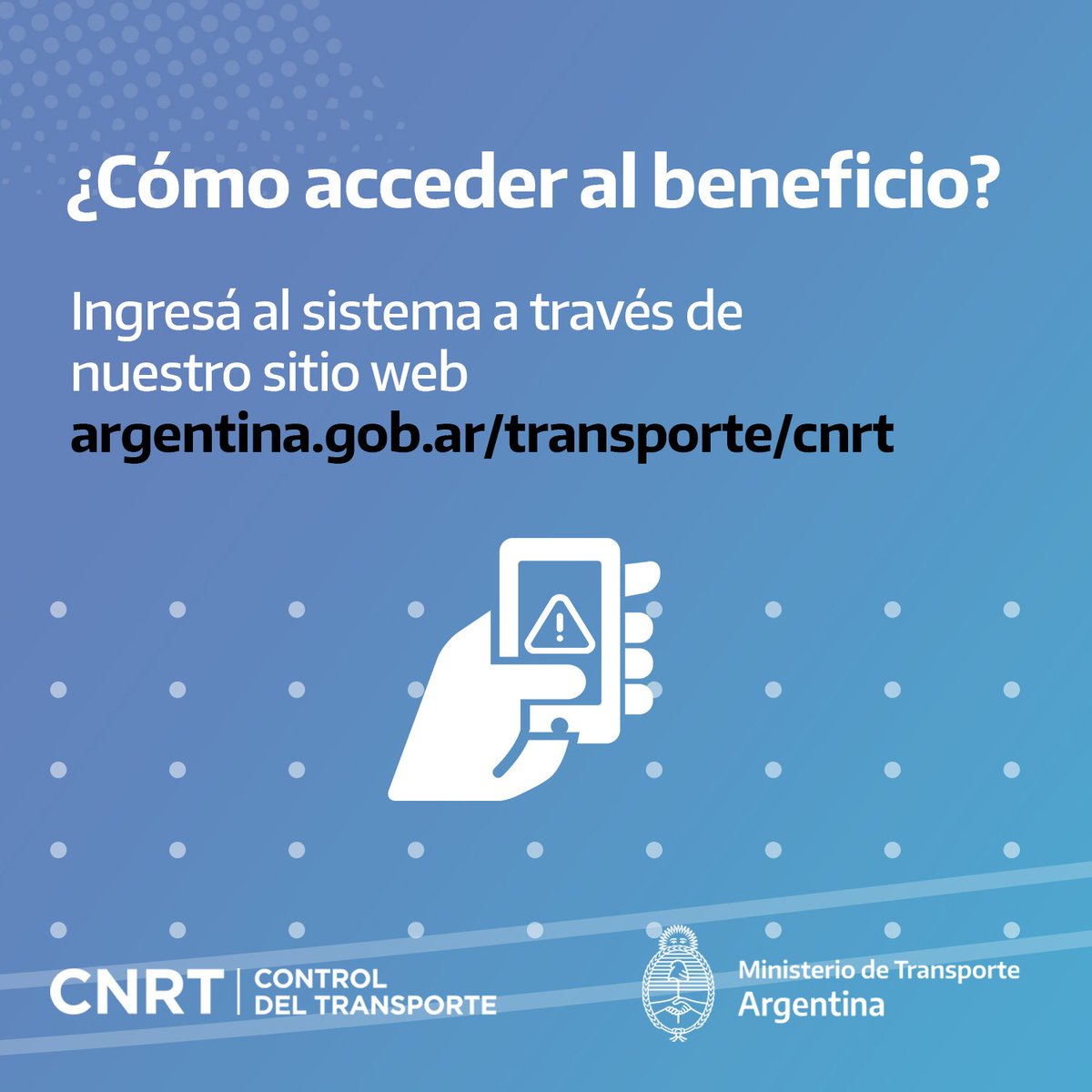 InfoCNRT's tweet photo. ¡Última prórroga del Régimen de Presentación Voluntaria!
Si tenés multas o infracciones impagas hasta 2021, tenés tiempo hasta el 30 de noviembre de acceder a un plan de pagos en cuotas.
#ControlDelTransporte https://t.co/ACOIioYPAo