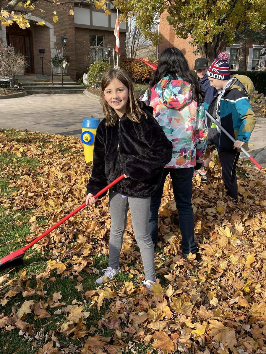 Student parliament representatives went out into the community and raked leaves for some of our DM Eagle neighbours. The random act of kindness was very much appreciated! <a href="/PrincipalRomano/">Rob Romano</a> <a href="/D_M_Eagle/">D.M. Eagle Public School</a>