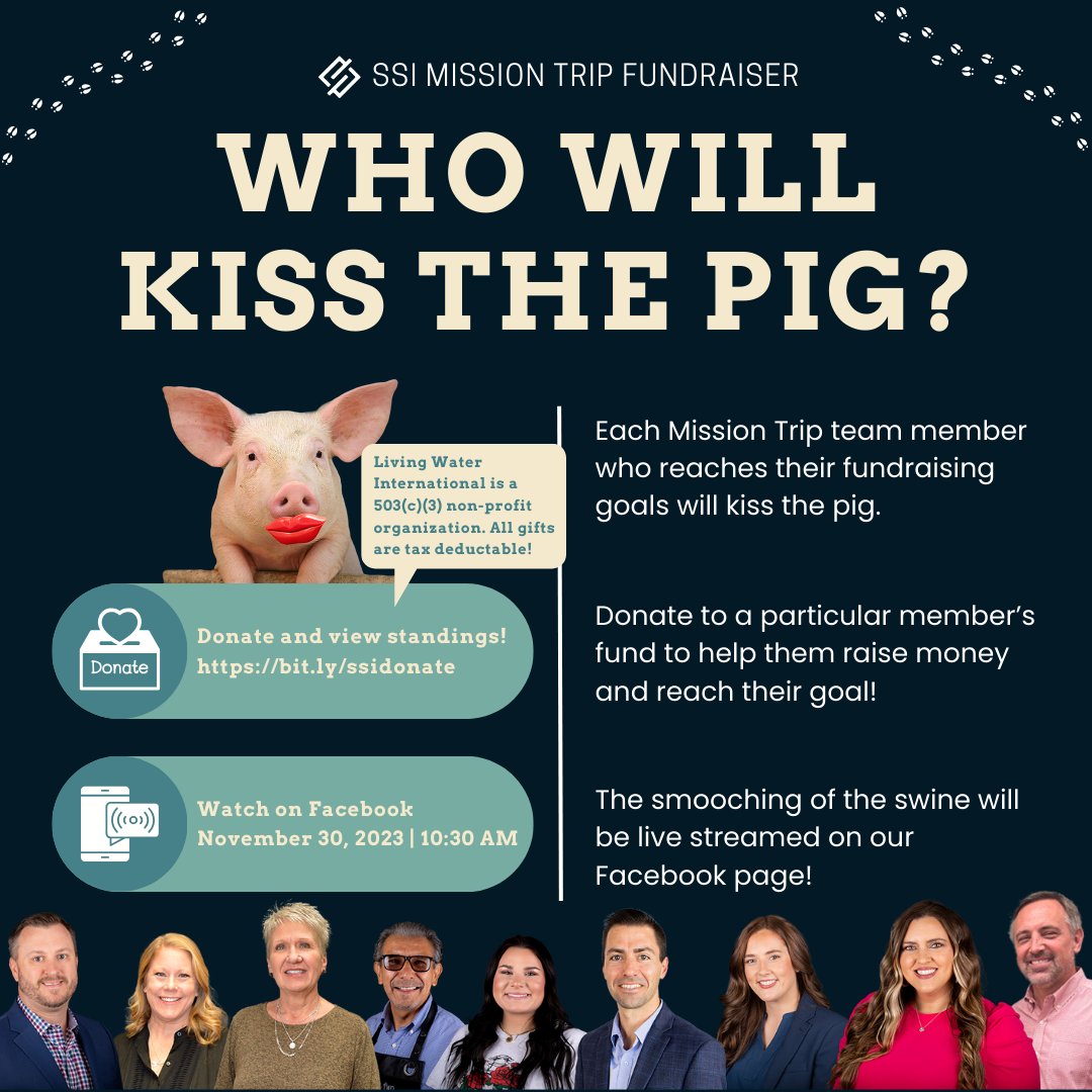 mybrandability's tweet photo. You will NOT want to miss this! 🐷💋 Every team member who reaches their goal will be smooching the swine! If there's someone on the team who you know and you'd love to see kiss a pig, follow this link and donate to their mission trip fund! 

Donate 🔗: https://t.co/Qt0t2sZsuH https://t.co/Er0WEGIzZW