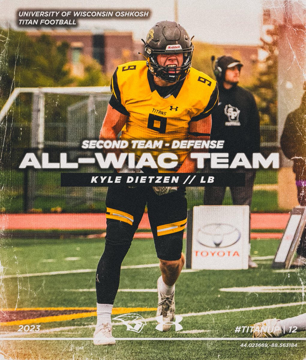 Congrats to the Titans that earned 𝗔𝗹𝗹-𝗪𝗶𝗮𝗰 𝗦𝗲𝗰𝗼𝗻𝗱 𝗧𝗲𝗮𝗺 honors for 2023!  

OL // Brian White
OL // John Schirger
LB // Kyle Dietzen
P // Walleye Ratliff  

#TitanUp | 𝟭𝟮