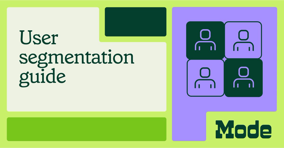 Discover the transformative power of user segmentation 🗝️ Learn how to tailor your strategies, boost ROI, and enhance customer experiences. Dive into the world of user segmentation now! mode.com/blog/user-segm… #UserSegmentation #CustomerExperience #CustomerSegmentation