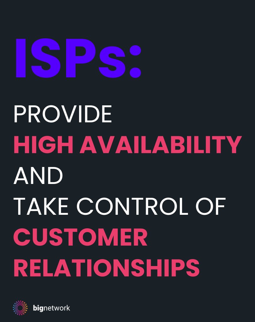 getbignetwork's tweet photo. ISPs shouldn't have to choose between offering a high availability solution &amp; providing great customer support. Big Network built a solution that enables ISPs to prioritize their customers while offering high availability.

Learn more: https://t.co/nWL1NJ3lNf

#ISP #networking https://t.co/ogmGABpI2W